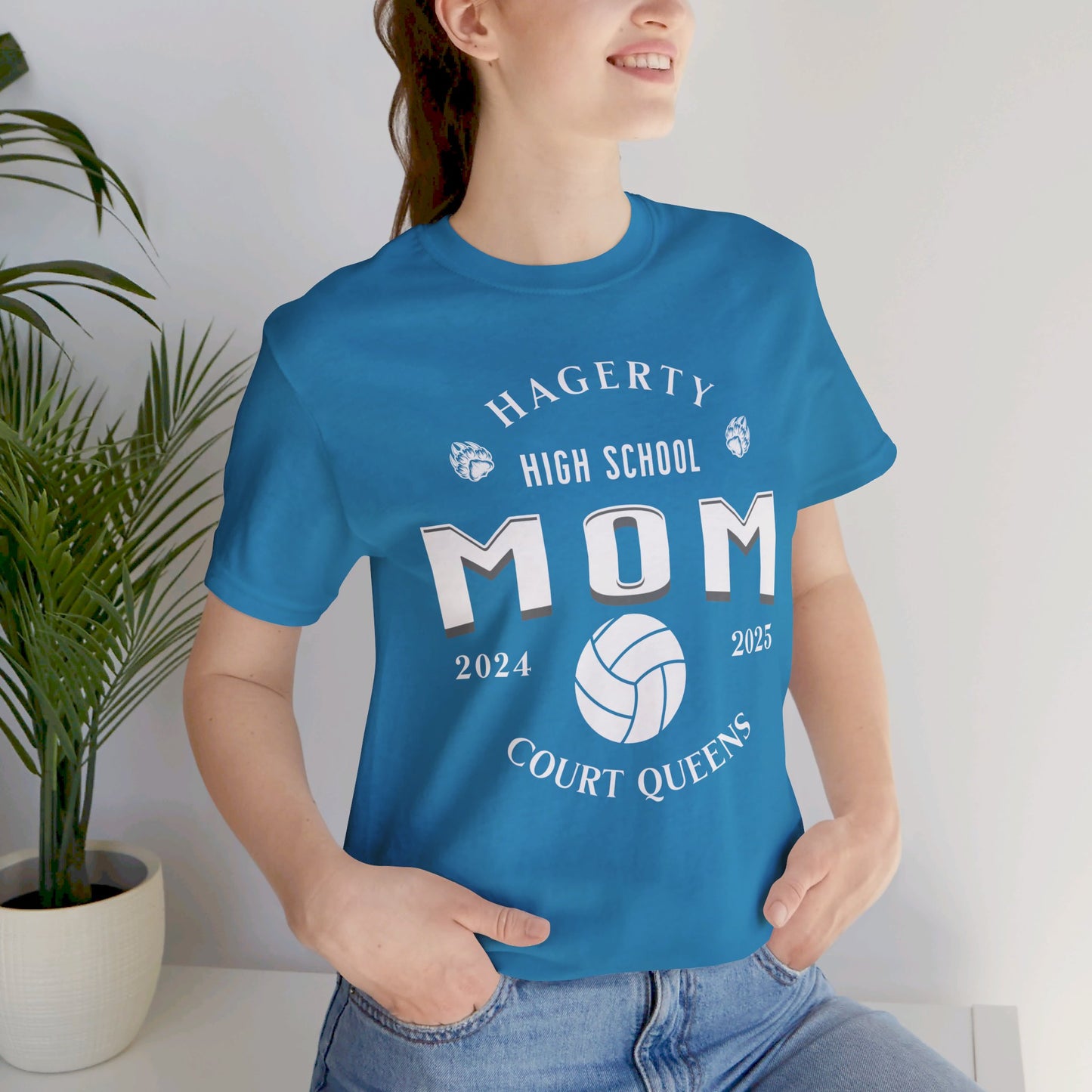 Hagerty High School Court Queens Mom Tee - 2024-2025 Volleyball Season