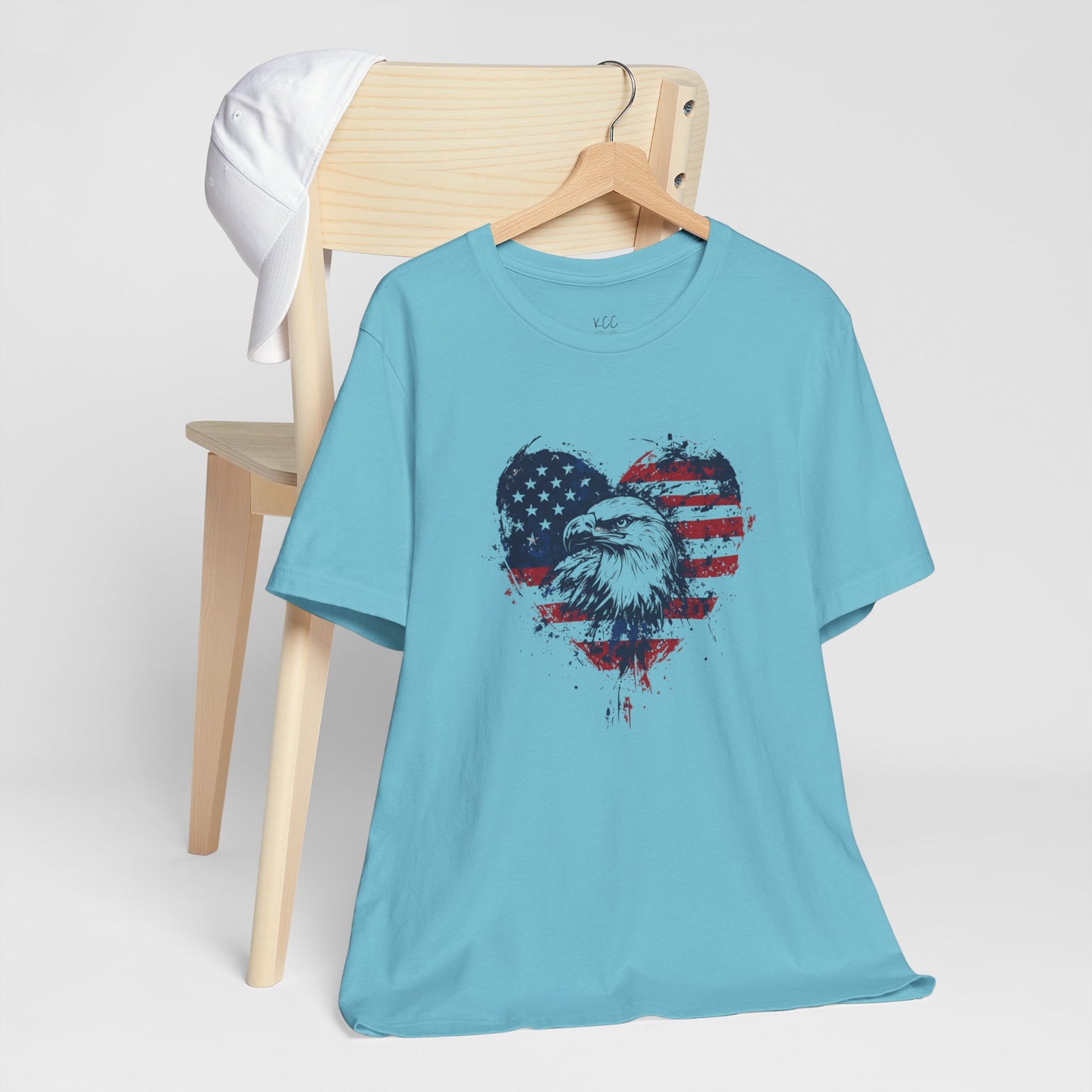 Patriotic Heart Eagle Tee