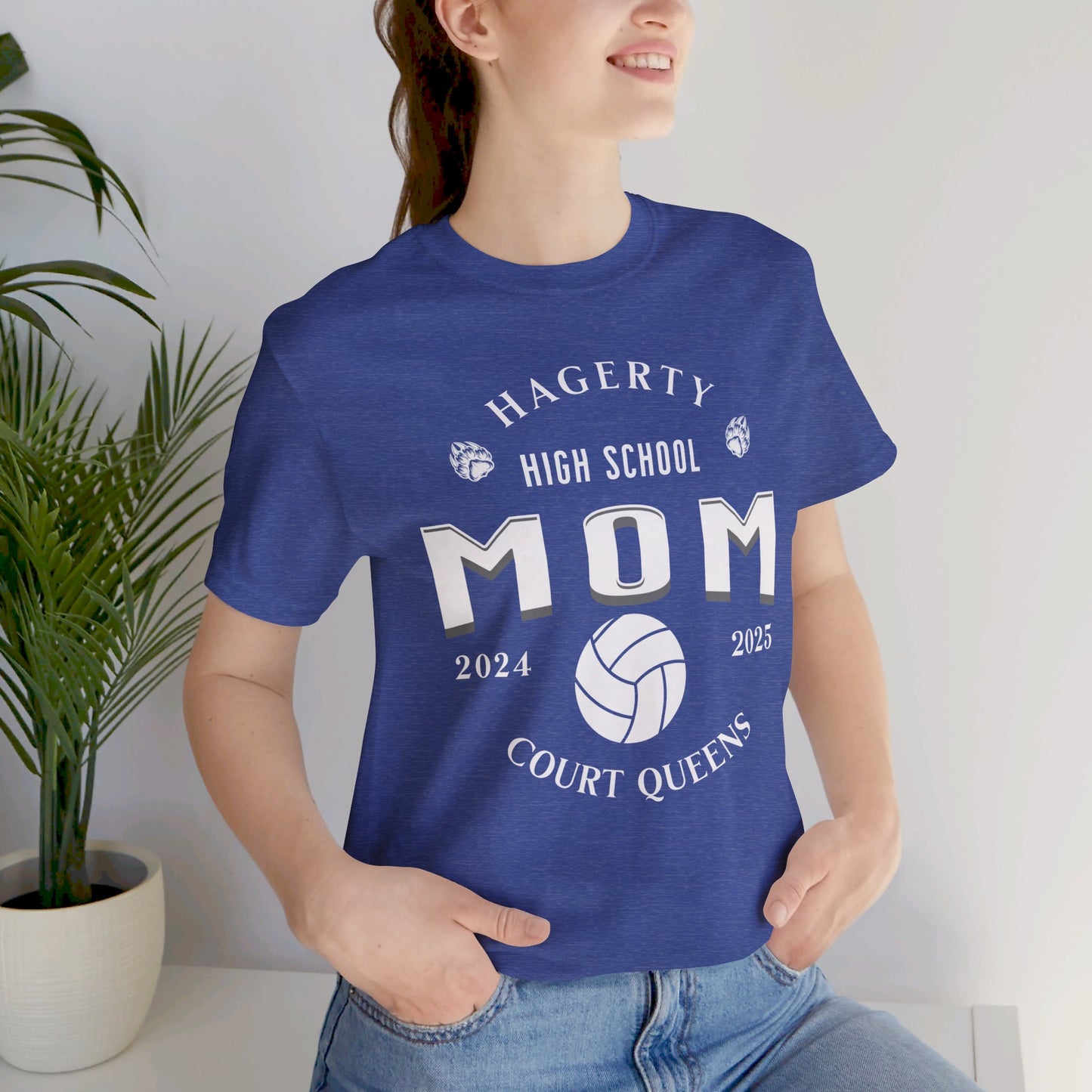 Hagerty High School Court Queens Mom Tee - 2024-2025 Volleyball Season