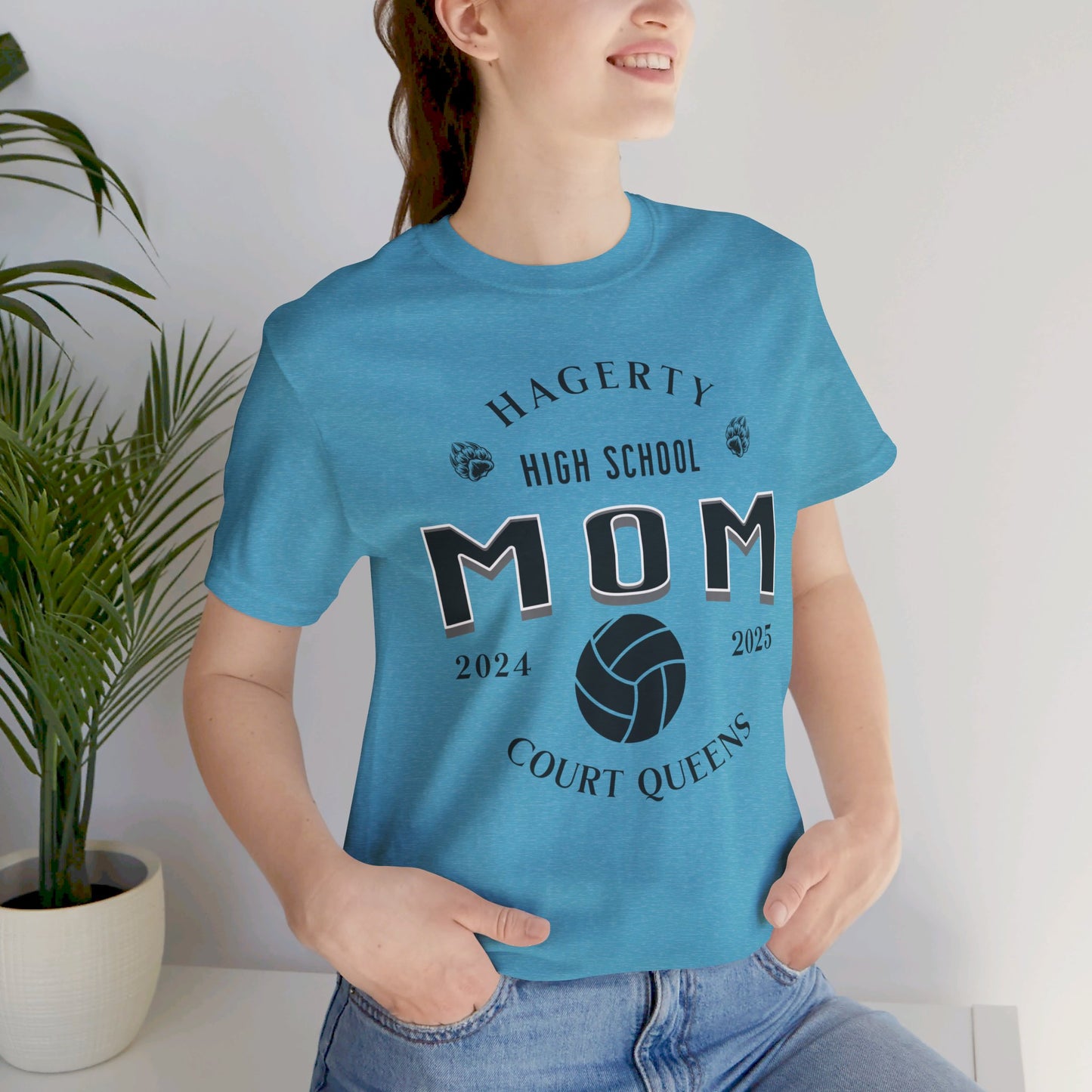 Hagerty High School Court Queens Mom Tee - 2024-2025 Volleyball Season