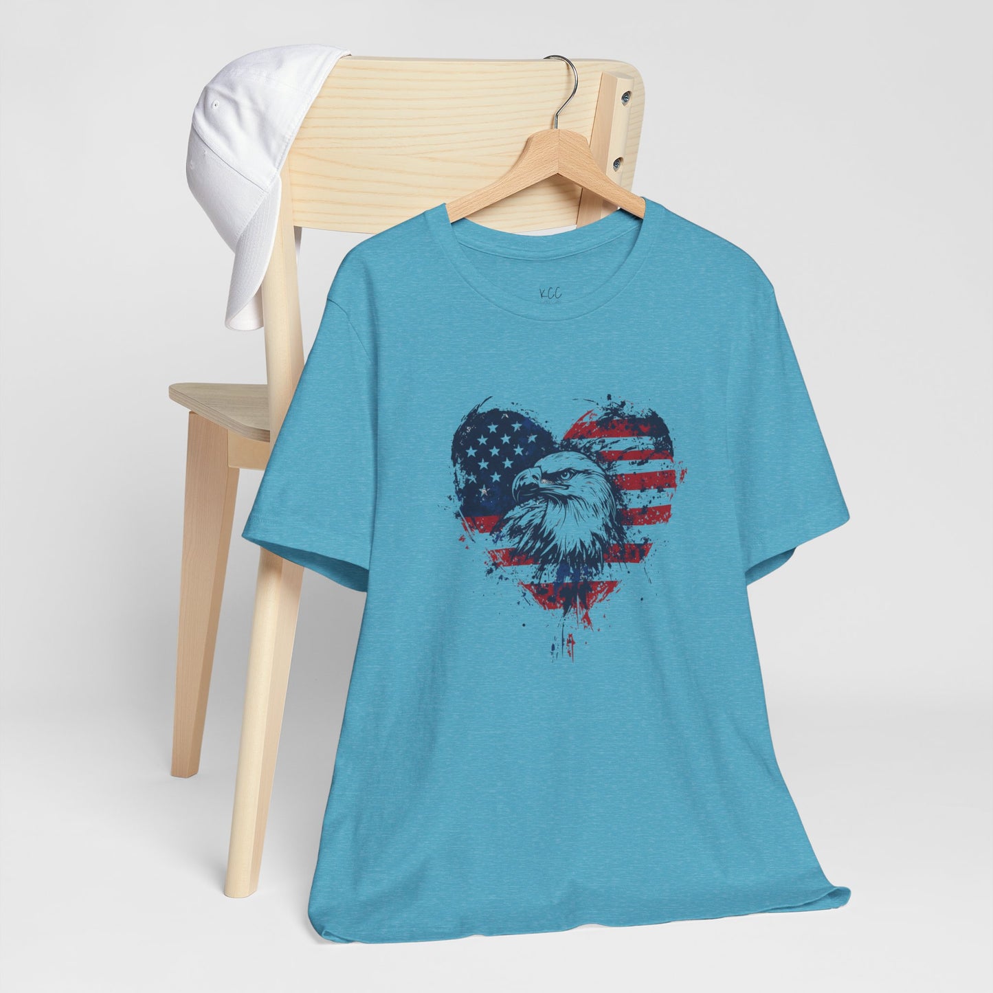 Patriotic Heart Eagle Tee