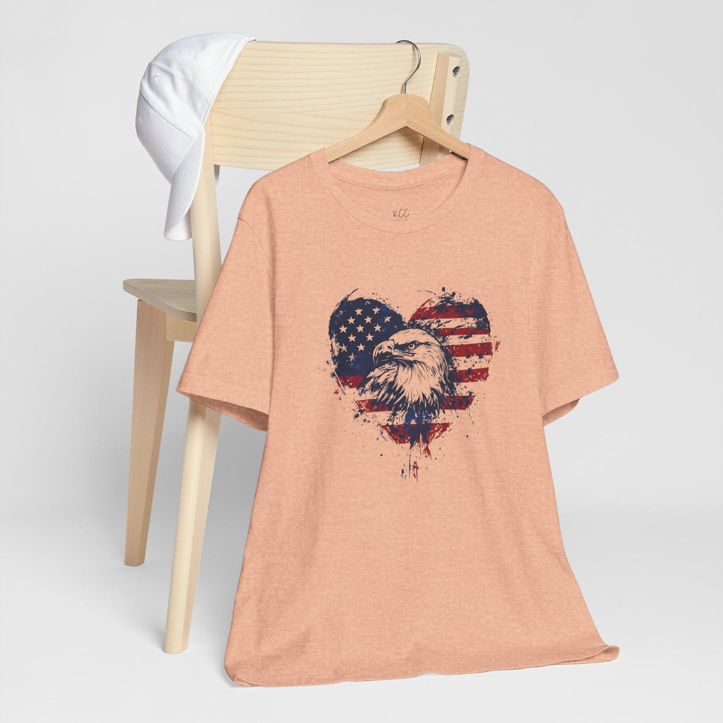 Patriotic Heart Eagle Tee