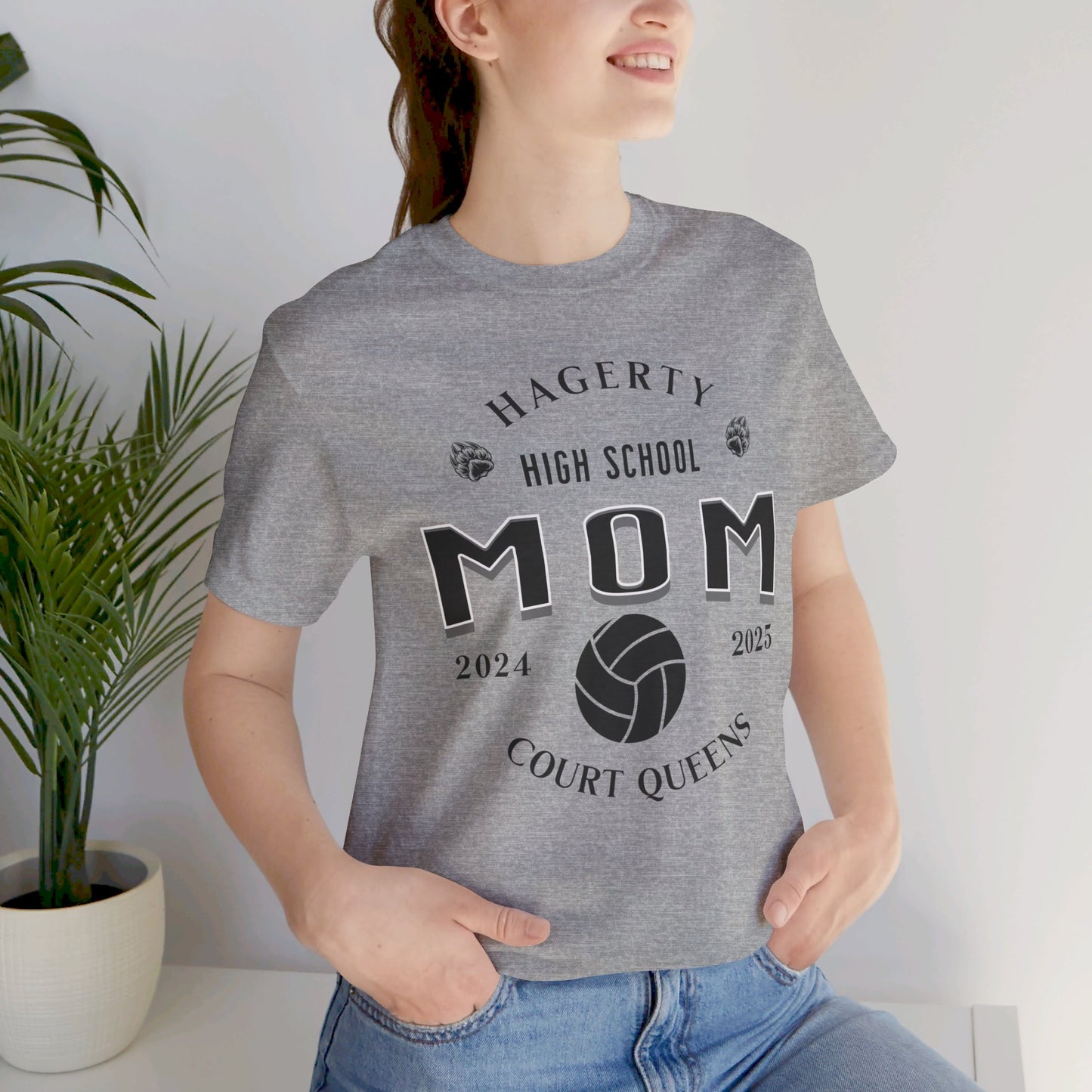 Hagerty High School Court Queens Mom Tee - 2024-2025 Volleyball Season