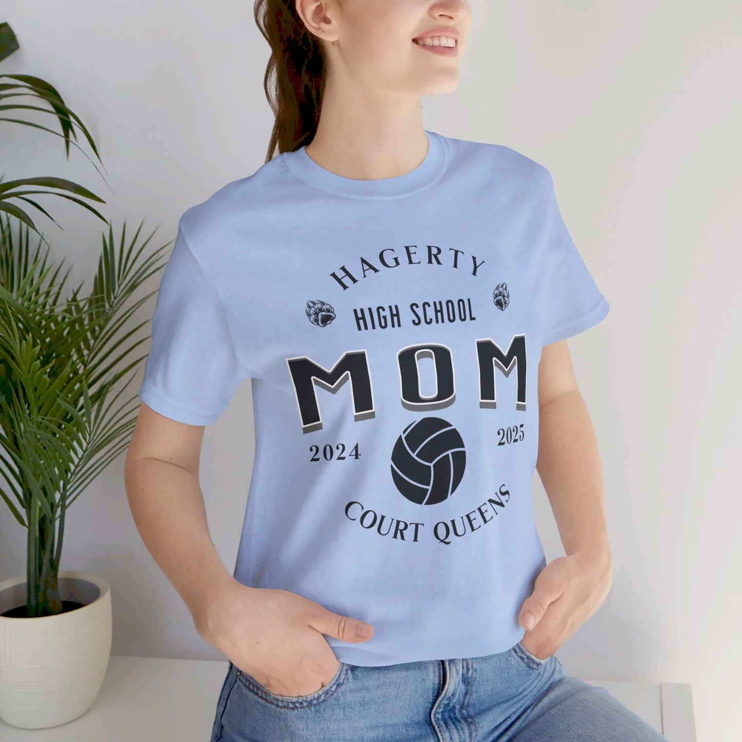 Hagerty High School Court Queens Mom Tee - 2024-2025 Volleyball Season