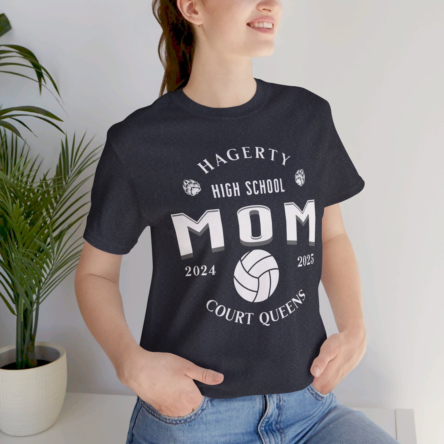 Hagerty High School Court Queens Mom Tee - 2024-2025 Volleyball Season
