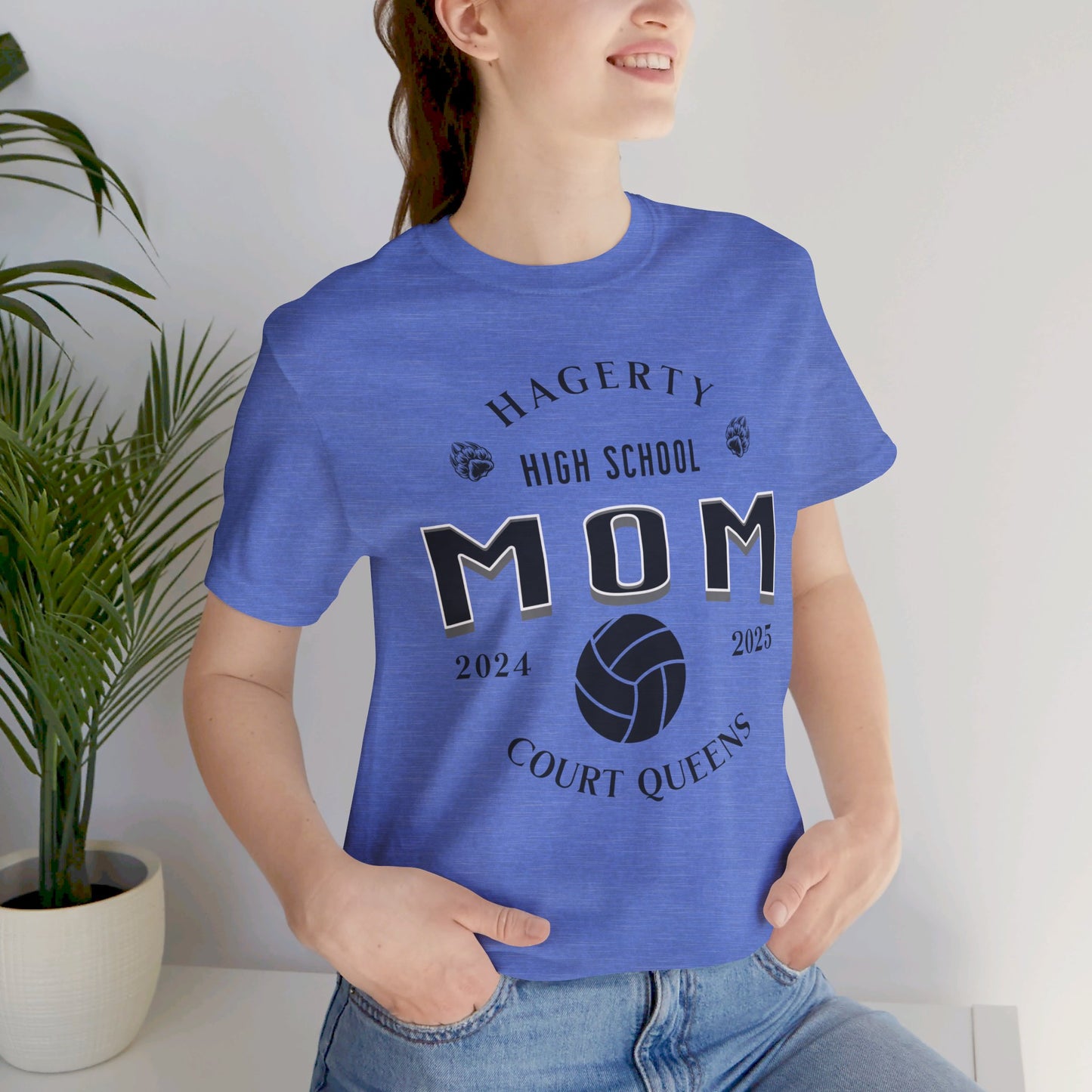 Hagerty High School Court Queens Mom Tee - 2024-2025 Volleyball Season