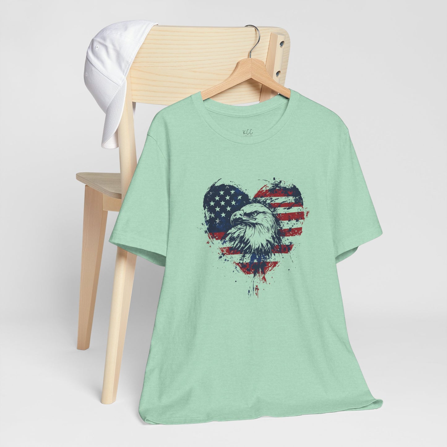 Patriotic Heart Eagle Tee