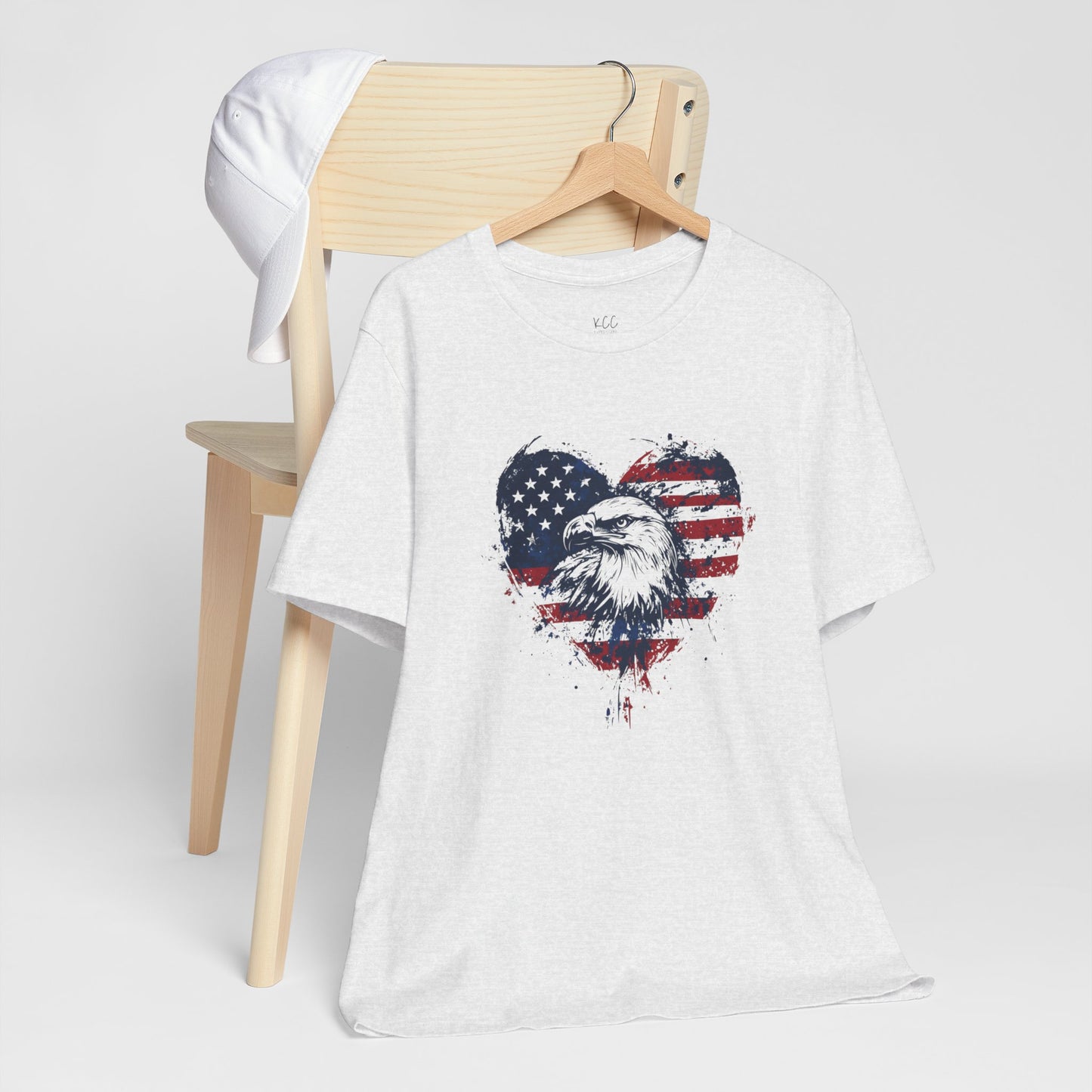 Patriotic Heart Eagle Tee